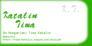 katalin tima business card